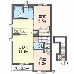 カーサグラス　オエステAの物件間取画像